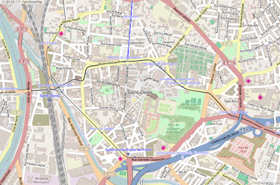 St Denis Paris Map