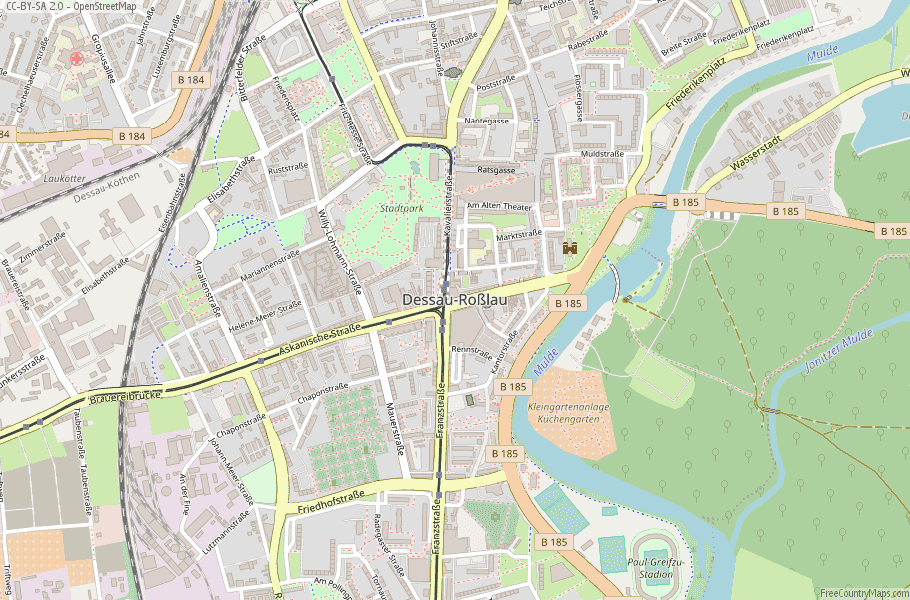 Dessau-Roßlau Map Germany Latitude & Longitude: Free Maps