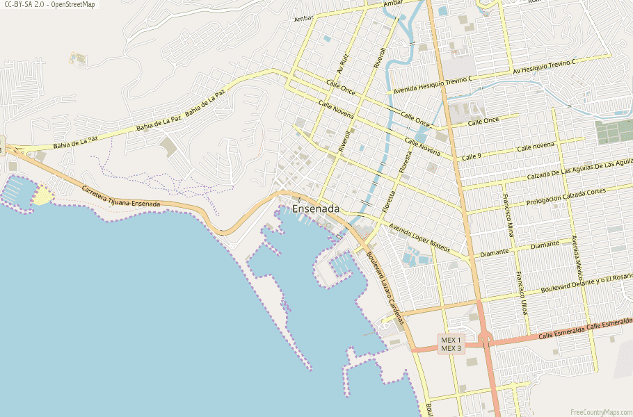 Ensenada Mexico Map