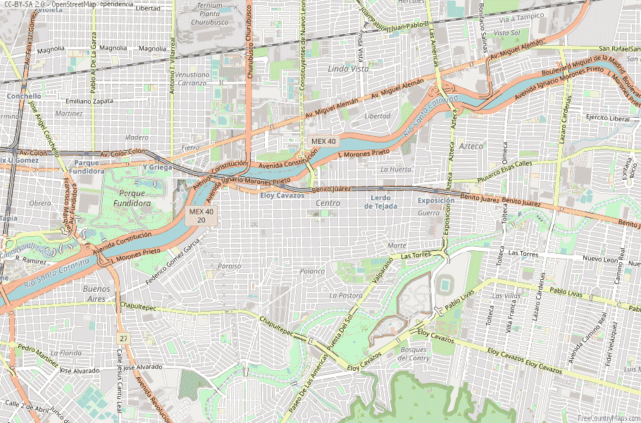 Guadalupe Map Mexico Latitude & Longitude: Free Maps