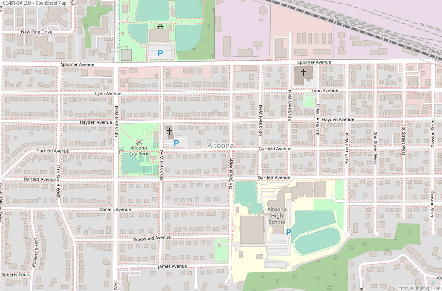 Altoona Map United States Latitude & Longitude: Free Maps