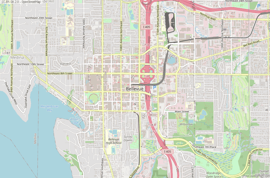 Bellevue Map United States Latitude & Longitude: Free Maps