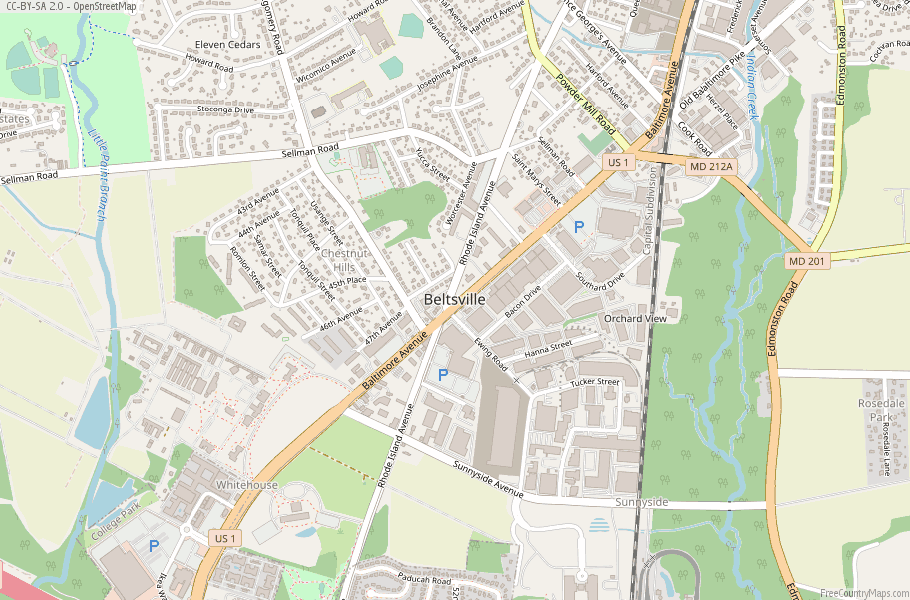 Beltsville Map United States Latitude & Longitude: Free Maps