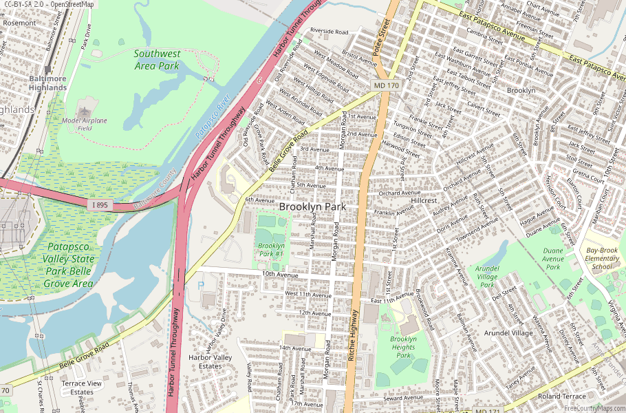 Brooklyn Park Map United States Latitude & Longitude: Free Maps