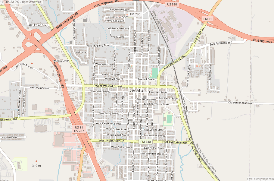 Decatur Map United States Latitude And Longitude Free Maps 5992