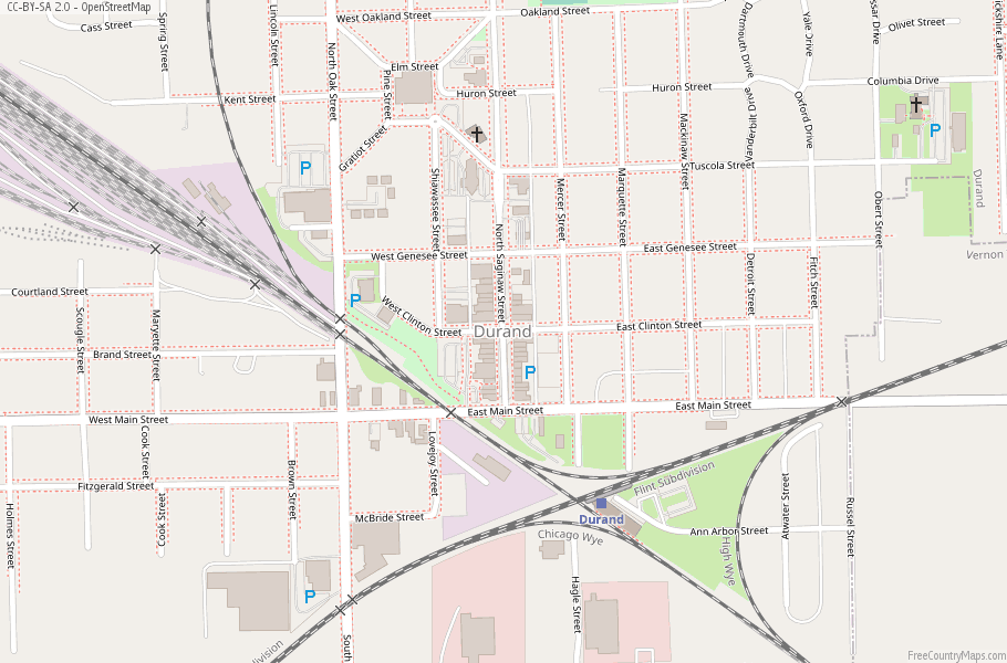 Durand Map United States Latitude & Longitude: Free Maps