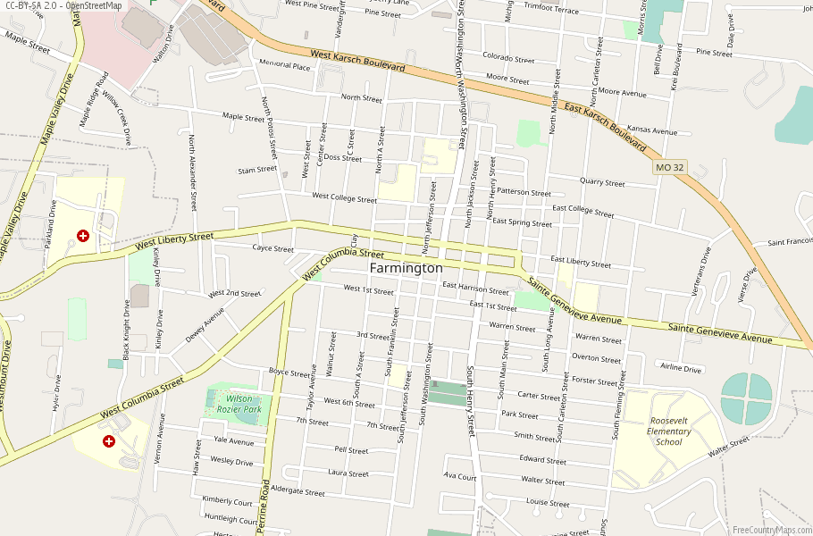 Farmington Map United States Latitude & Longitude: Free Maps