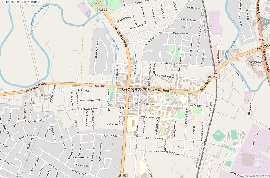Georgetown Map United States Latitude & Longitude: Free Maps