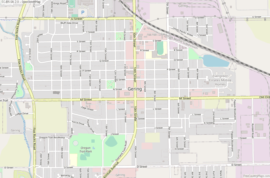 Gering Map United States Latitude & Longitude: Free Maps