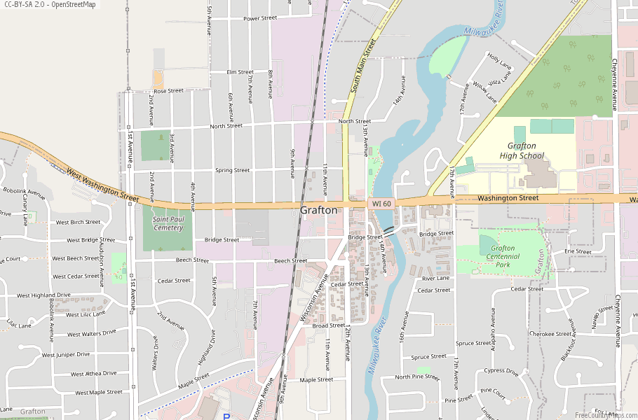 Grafton Map United States 153366847 