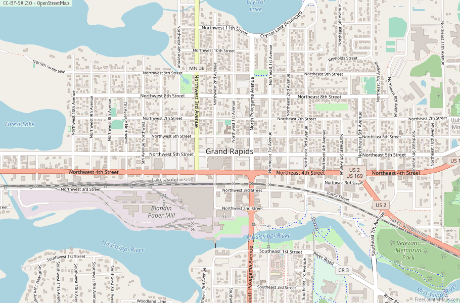 Grand Rapids Map United States Latitude And Longitude Free Maps 6137