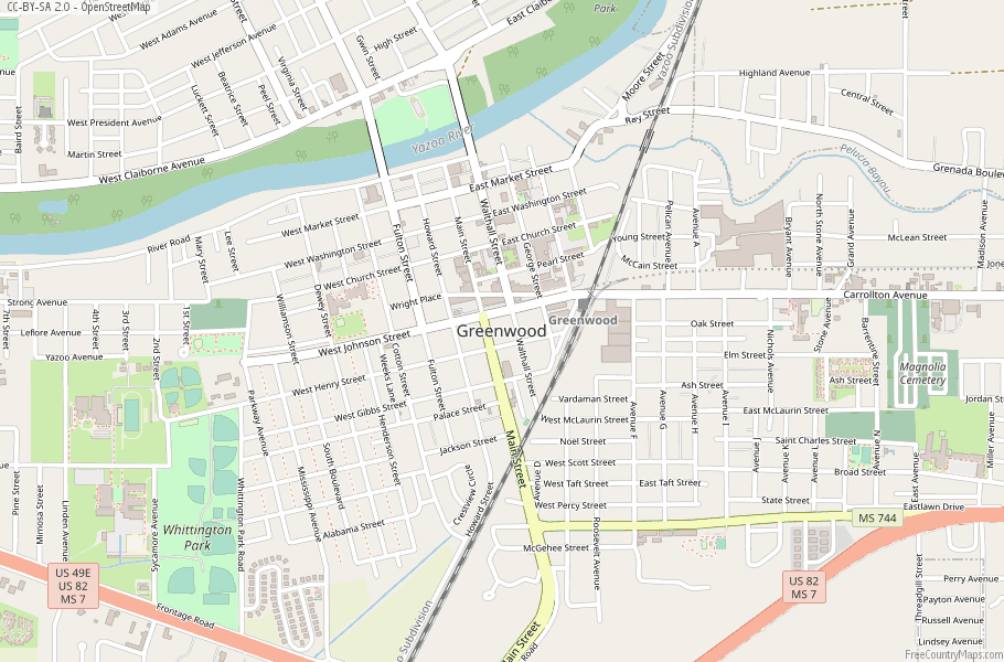 Greenwood Map United States Latitude & Longitude Free Maps