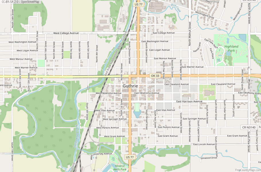 Guthrie Map United States Latitude & Longitude: Free Maps