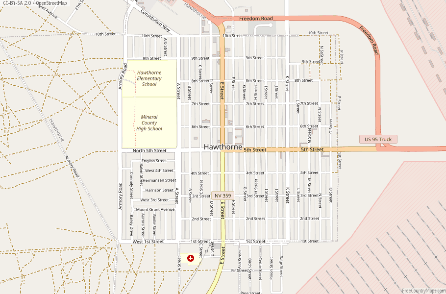 Hawthorne Map United States Latitude Longitude Free Maps   Hawthorne Map United States 150981995 