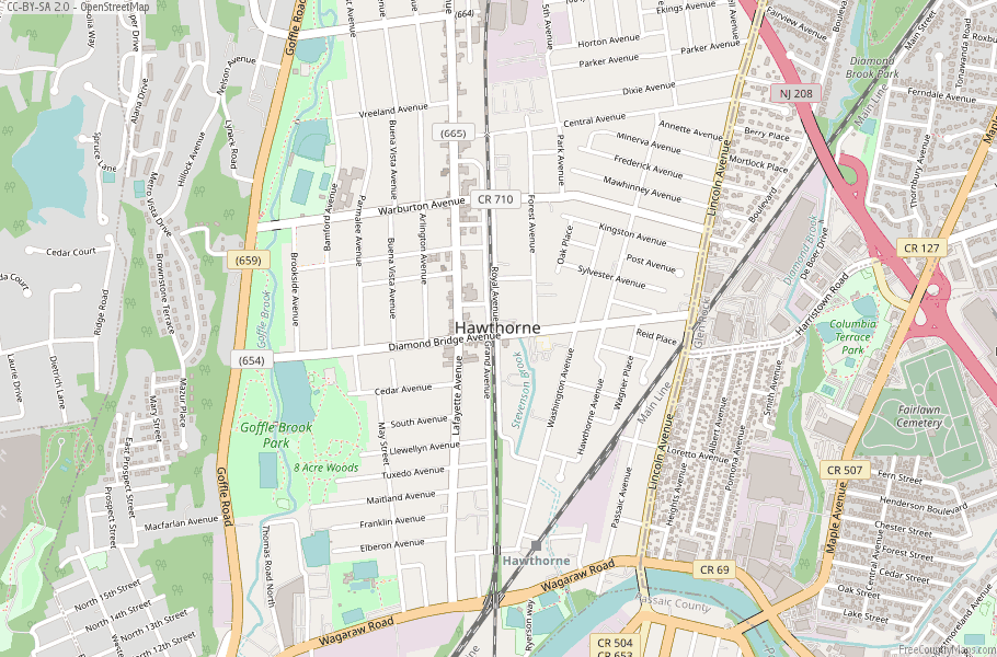 Hawthorne Map United States Latitude & Longitude: Free Maps