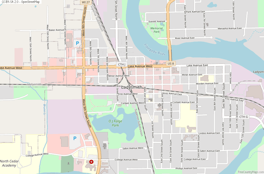 Ladysmith Map United States Latitude & Longitude: Free Maps