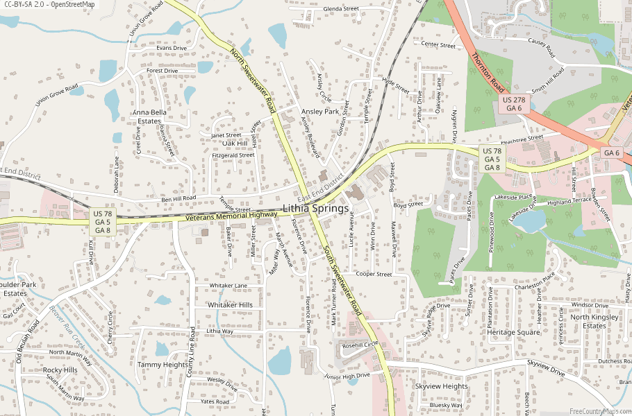 Lithia Springs Map United States Latitude & Longitude: Free Maps