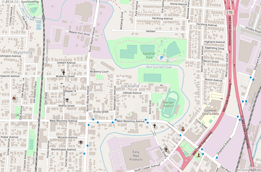 Lockland Map United States Latitude & Longitude: Free Maps