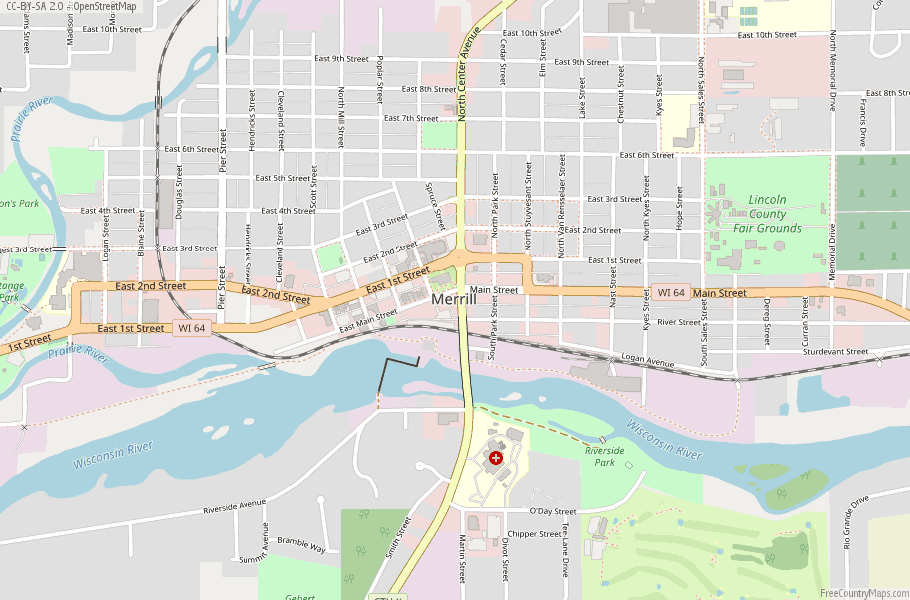 Merrill Map United States Latitude & Longitude Free Maps