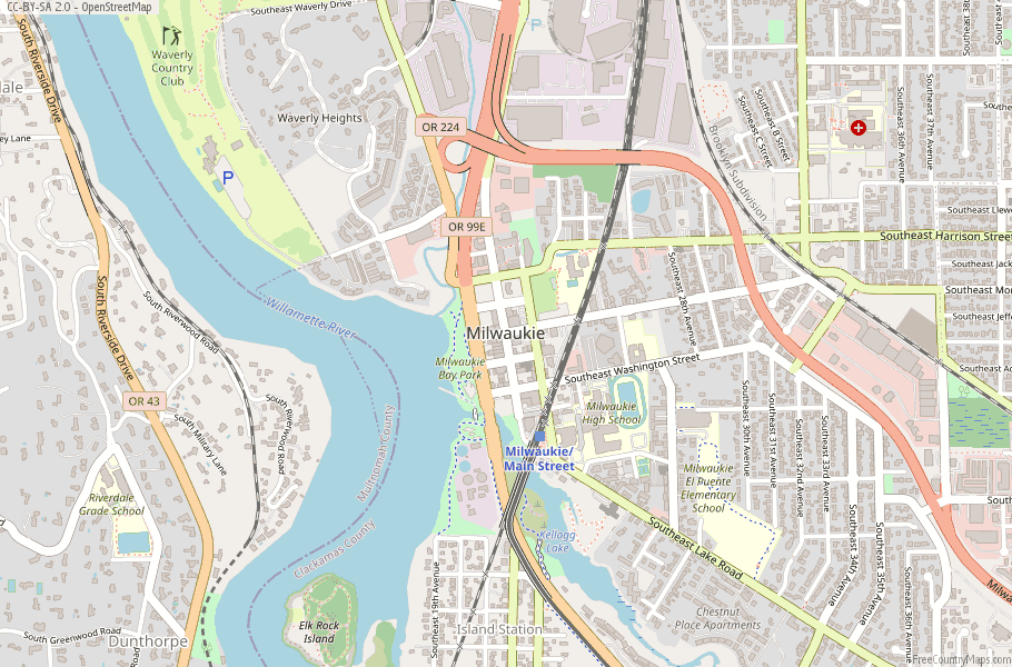 Milwaukie Map United States Latitude & Longitude: Free Maps