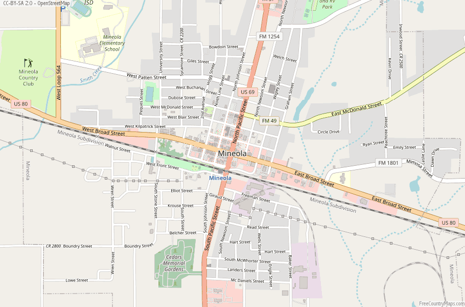 Mineola Map United States Latitude & Longitude: Free Maps