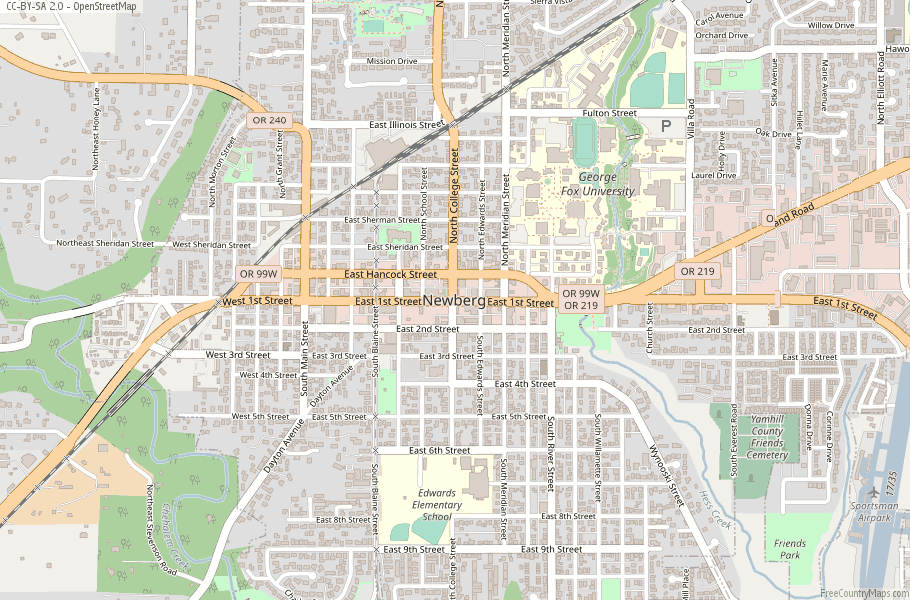 Newberg Map United States 150947849 