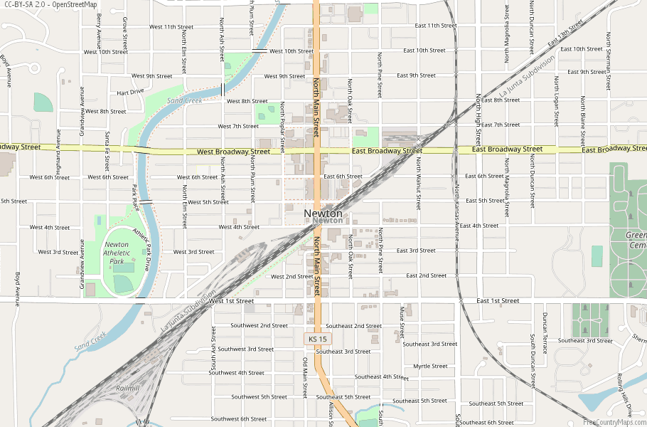 Newton Map United States Latitude & Longitude: Free Maps