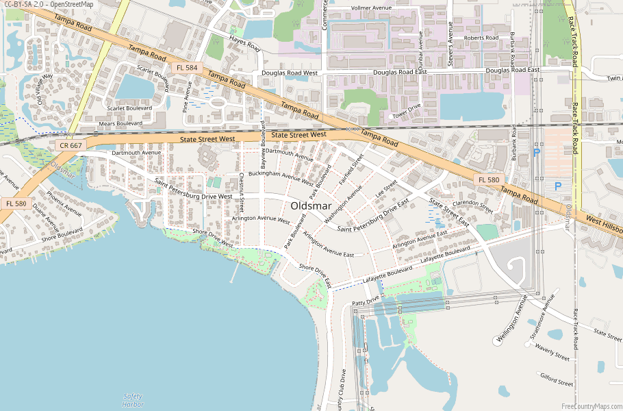 Oldsmar Map United States Latitude & Longitude: Free Maps