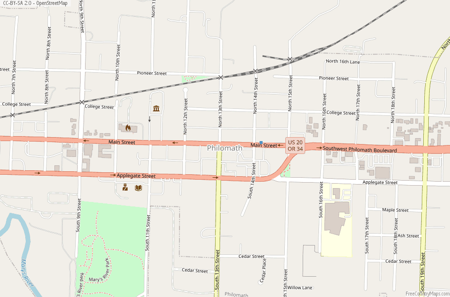 Philomath Map United States Latitude & Longitude: Free Maps