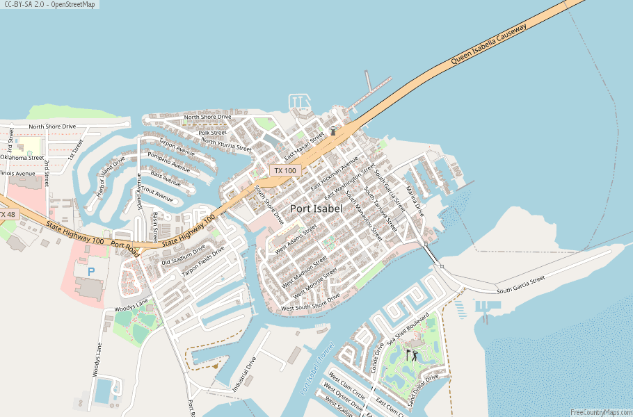 Port Isabel Map United States Latitude & Longitude: Free Maps