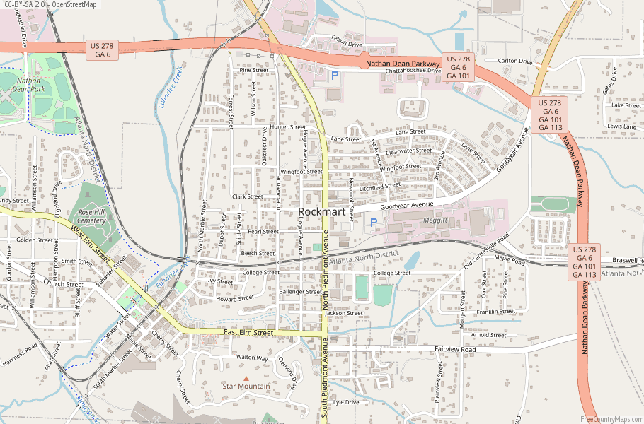 Rockmart Map United States Latitude & Longitude: Free Maps