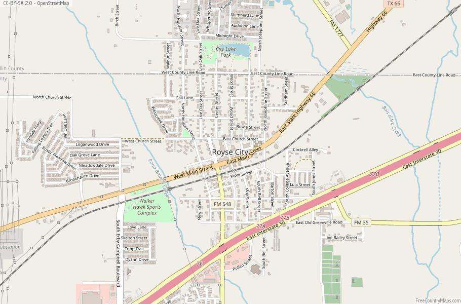 Royse City Map United States Latitude & Longitude: Free Maps