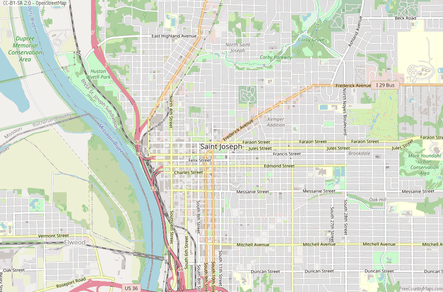 Saint Joseph Map United States Latitude & Longitude: Free Maps