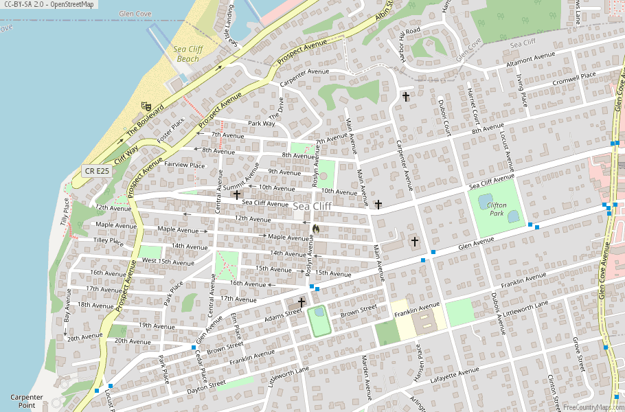 Sea Cliff Map United States Latitude & Longitude: Free Maps