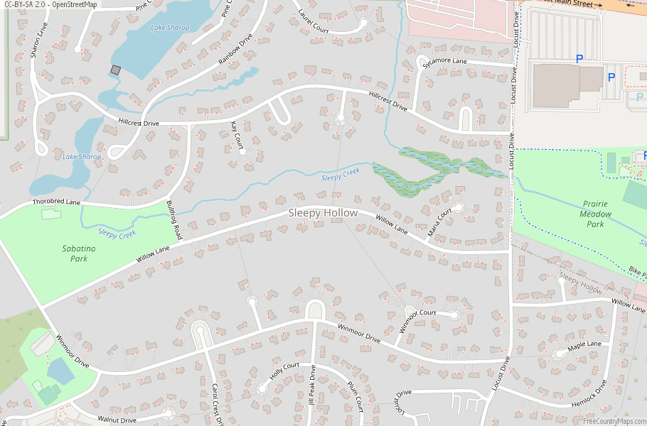 Sleepy Hollow Map United States Latitude & Longitude: Free Maps