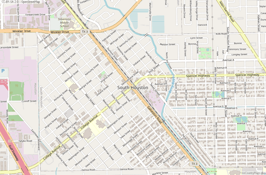 South Houston Map United States Latitude & Longitude: Free Maps