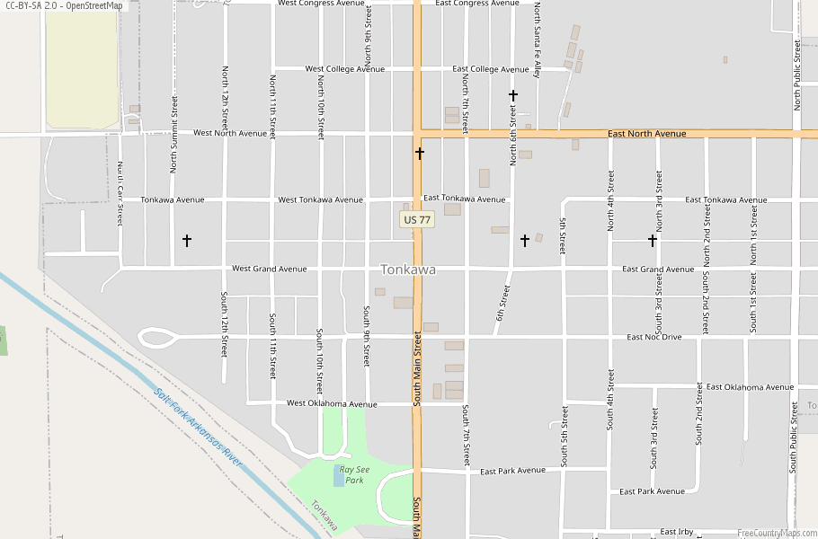 Tonkawa Map United States Latitude & Longitude Free Maps