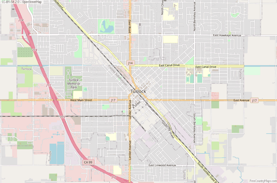 Turlock Map United States Latitude & Longitude: Free Maps