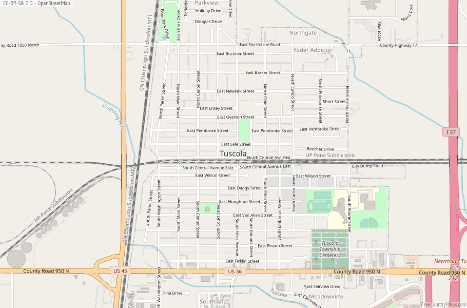 Tuscola Map United States Latitude & Longitude: Free Maps