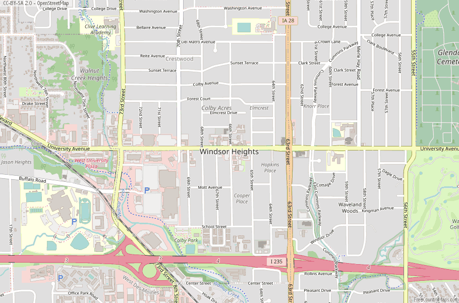 Windsor Heights Map United States Latitude & Longitude: Free Maps