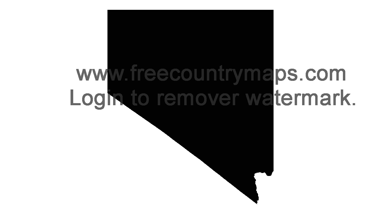 Black 720p Blank Map of Nevada