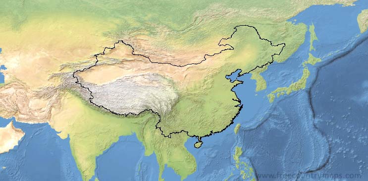China Map Outline
