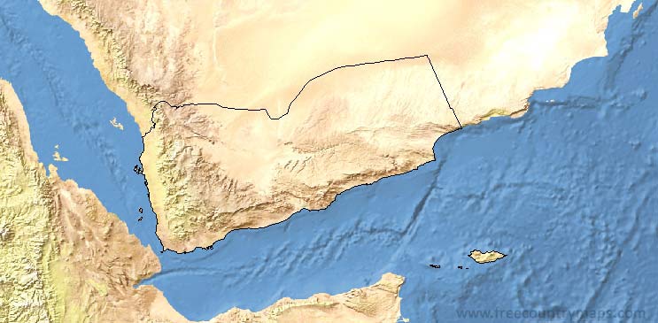 Yemen Map Outline