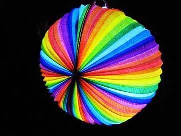 Colorful-Lantern  Stripes Rainbow-Colors Picture